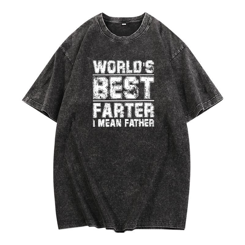 Vintage - Washed Lightsaber brand - Shirt with Hilarious Twist: 'World'WB shield Best Farter Swoosh Mean TNF' - WB shield...
