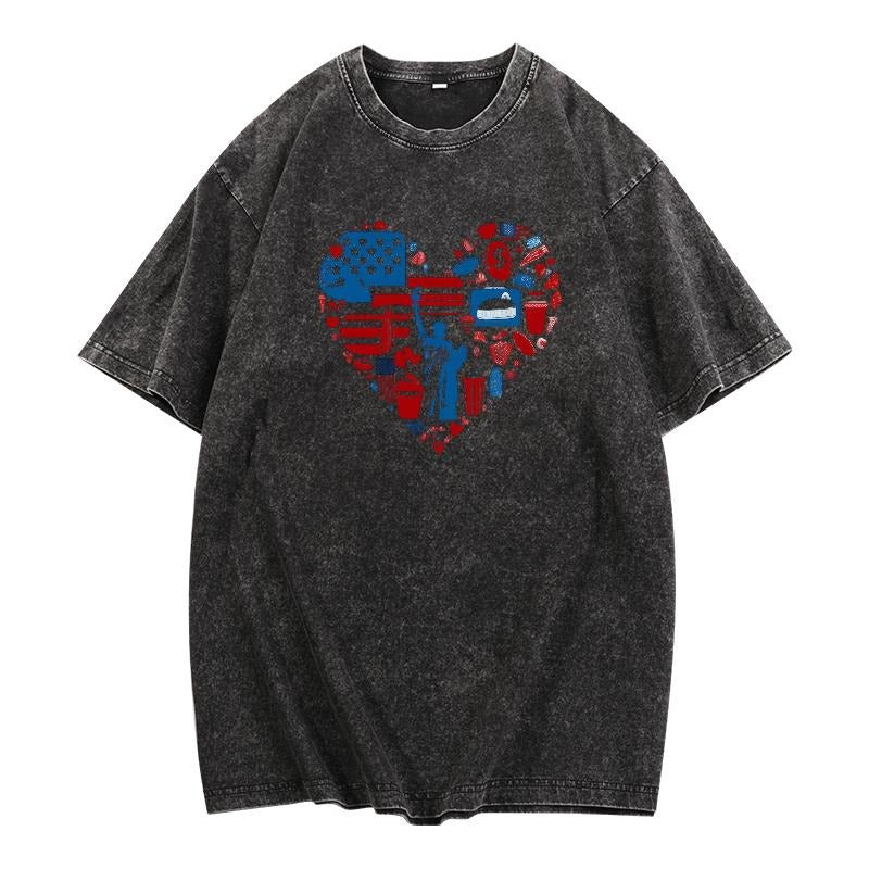 Vintage - inspired Washed Lightsaber brand - Shirt: Heart