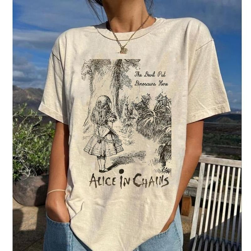 Vintage 1990 Alice In Chains,  Retro Alice In Chains Hoodie Gift, Gift For Her, Music Tour Sweatshirt 2 T-Shirts