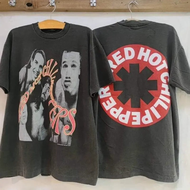 Vintage 1990 Red Hot Chili Pepper Band T-Shirt Hoodie, Sweatshirt | RetroVerseTees.com