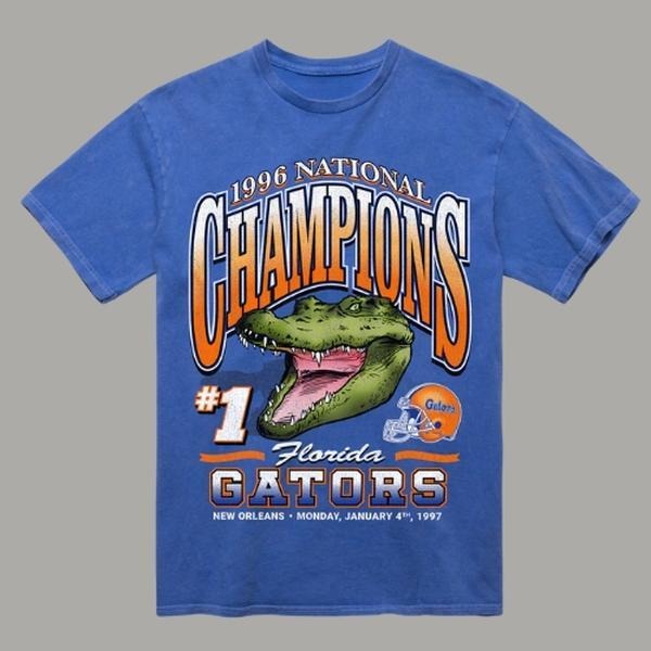Vintage 1996 National Championship Football Shirt, Retro Florida Gators Sports Tee, College Football Apparel, #1 Gators...