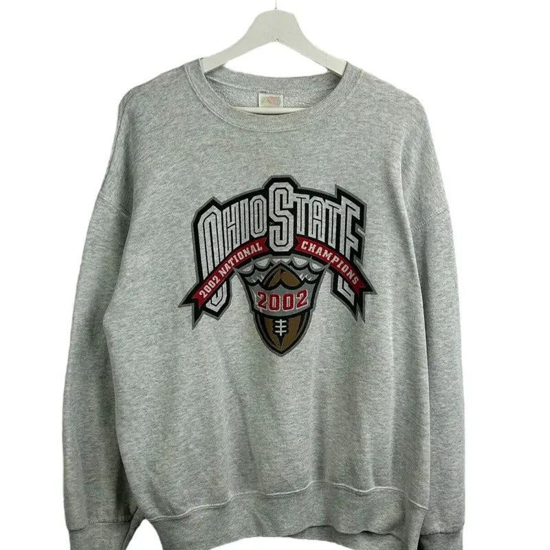 Vintage 2002 Ohio State Football Champs NCAA Graphic Sweatshirt Size XL T-Shirts, Hoodie | RetroVerseTees.com