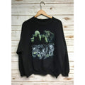 Vintage 90's Distressed Wolves crew neck sweatshirt black crewneck sweatshirt lone wolf animal print nature scene boxy...