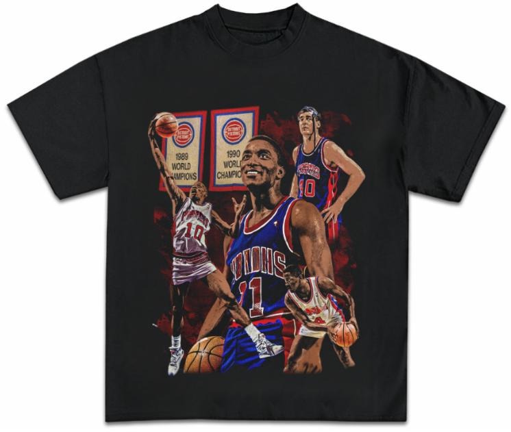 Vintage 90s 1989 Detroit Pistons Bad Boys Graphic T-Shirt, Funny Tee, Gifts Fan, Menswear Top Underwear Streetwear...