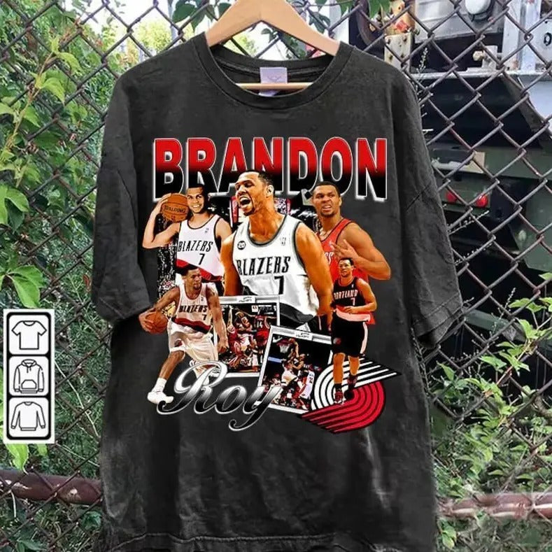 Vintage 90s Graphic Style Brandon Roy T-shirt - Brandon Roy Retro T-shirt - Retro American Basketball Tee For Man and...