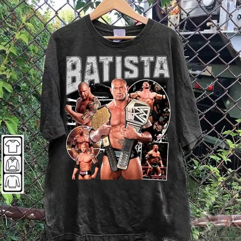 Vintage 90s Graphic Style Dave Bautista T-shirt - Dave Bautista T-shirt - American Professional Wrestler Tee For Man and...
