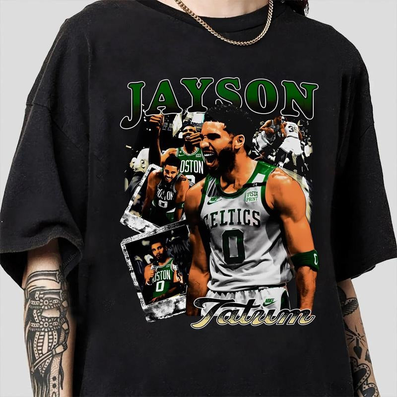 Vintage 90s Graphic Style Jayson Tatum T-shirt - Jayson Tatum T-shirt - Retro American Basketball Tee For Man and Woman...