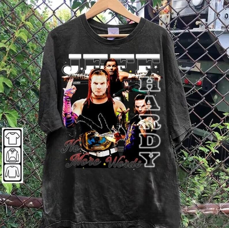 Vintage 90s Graphic Style Jeff Hardy T-shirt - Jeff Hardy Vintage T-shirt - American Professional Wrestler Tee For Man...