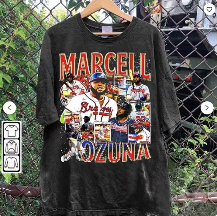 Vintage 90s Graphic Style Marcell Ozuna T-shirt - Marcell Ozuna T-shirt - Retro American Baseball Tee For Man and Woman...