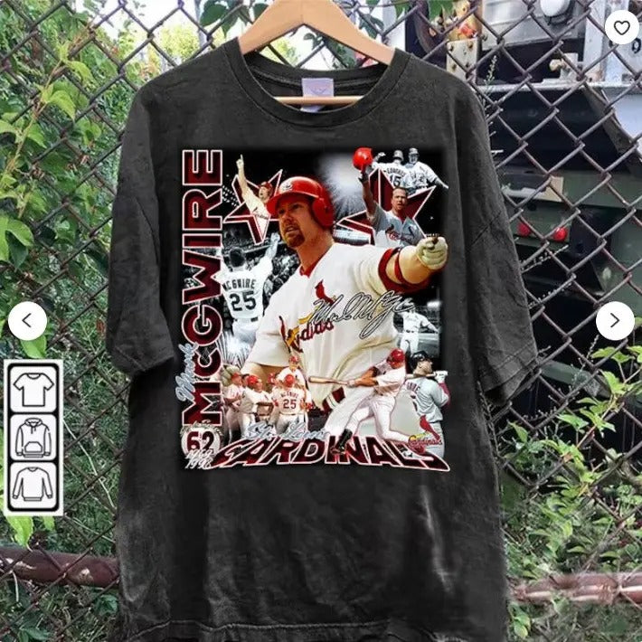 Vintage 90s Graphic Style Mark McGwire T-shirt - Mark McGwire T-shirt - Retro American Baseball Tee For Man and Woman...