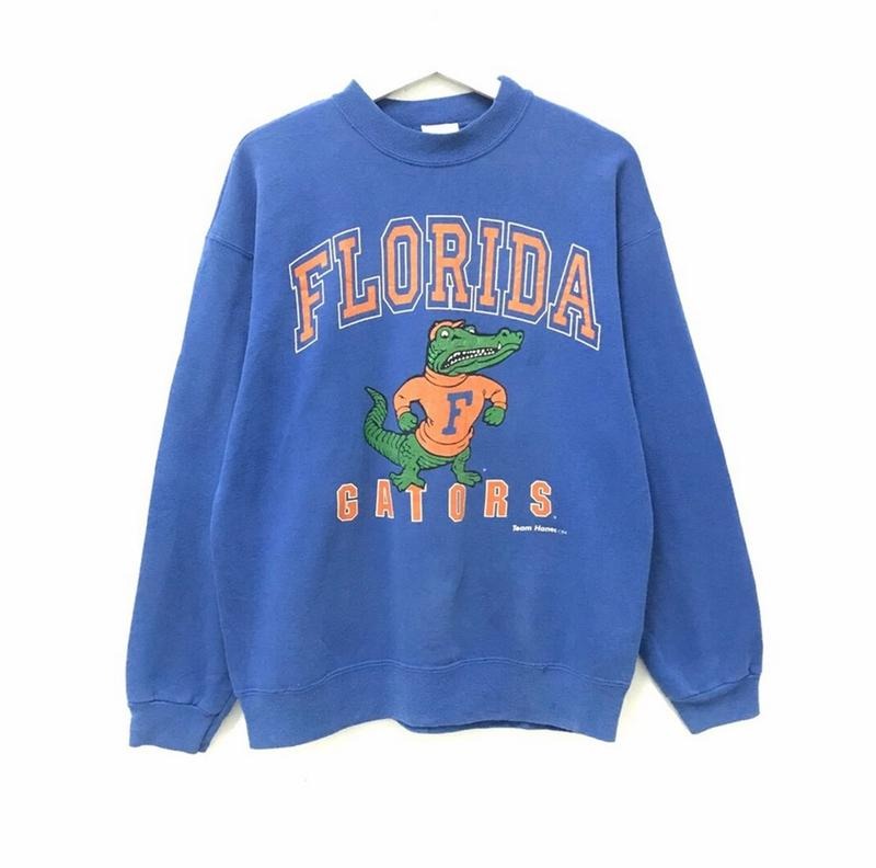 Vintage 90s University of Florida Gators Sweatshirt, Florida Gators Sweatshirt, Florida Fan Tee Long Sleeve Menswear...