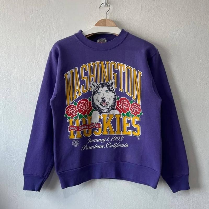 Vintage 90s Washington Huskies Crewneck Sweatshirt, UW Sweater, Washington Huskies Sweatshirt, Washington Huskies...