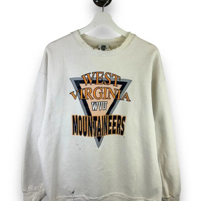 Vintage 90s West Virginia Mountaineers Collegiate Graphic Sweatshirt Size Large T-Shirts, Hoodie | RetroVerseTees.com