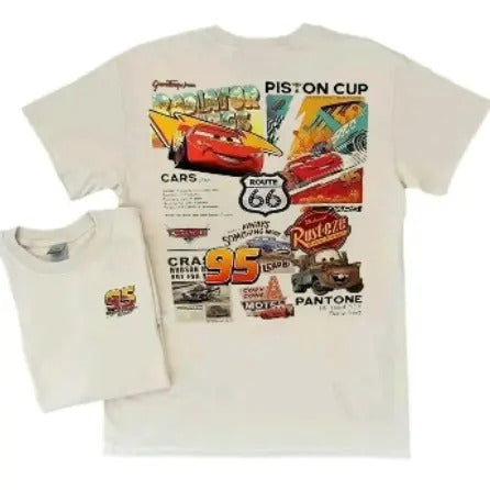Vintage 95 Lightning Mcqueen t-shirt, vintage cars t-shirt, piston cup shirt, car land shirt, rusteze cars shirt,graphic...