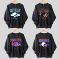Vintage All Team Football Black Sweatshirt, Retro Football Fan Crewneck Sweatshirt T-Shirts, Hoodie | RetroVerseTees.com