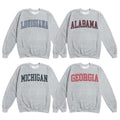 Vintage All Teams  Football NCAA Sweatshirt, Vintage Varsity College Gildan 18000 Sweatshirt, Ash Grey Sport Sweatshirt,...
