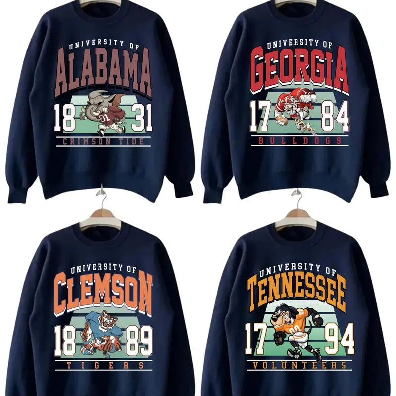 Vintage All University Of NCAA Sweatshirt, Vintage Black Sweatshirt All Teams NCAA, Classic Sport Sweatshirt, Gifts For...