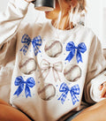 Vintage Baseball Bow Sweatshirt Coquette Baseball Game Day Mama Retro Baseball Season T-Shirts, Hoodie | RetroVerseTees.com