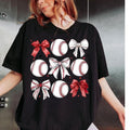Vintage Baseball Bow T-shirt, Bow Baseball , Coquette Baseball T-shirt Hoodie, Sweatshirt | RetroVerseTees.com