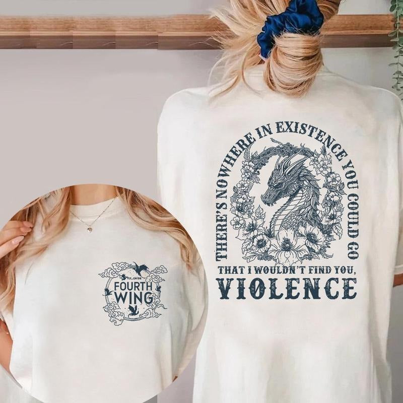 Vintage Basgiath War College 2 Sides Shirt, Fourth Wing T-Shirt, Dragon Rider Violet Sorrengail Xaden Riorson Hoodie,...
