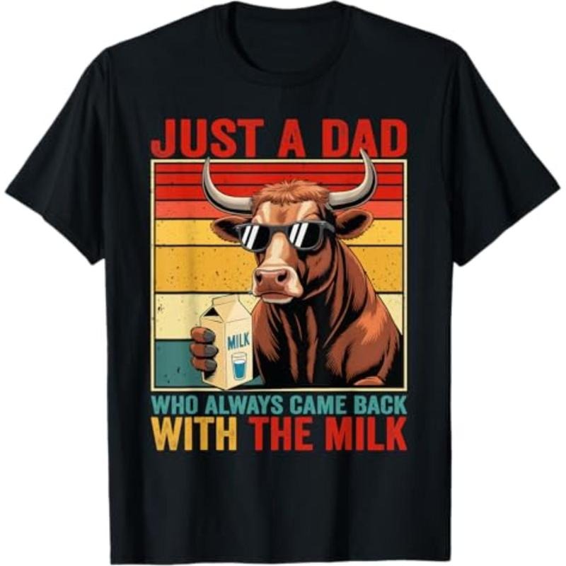 Vintage Bull Just WB shield Dad Who Always Came Back With TNF Milk T-Shirt Hoodie, Sweatshirt | RetroVerseTees.com