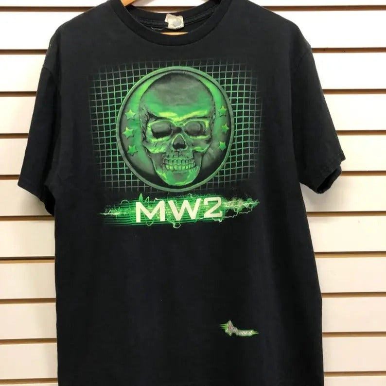 Vintage Call of duty modern warfare 2 t shirt 1990s 80s Cotton Menswear Cotton Menswear Top Decoration Hoodie, Sweatshirt