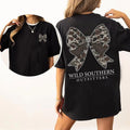 Vintage Camo Bow Hunting Shirt, Wild TNF Camo T-shirt, Simply Printed Graphic Shirt, Daily Casual Cotton Womenswear...