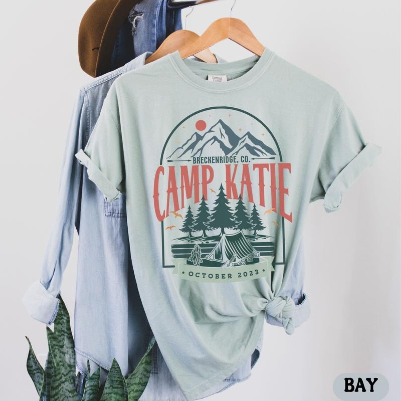 Vintage Camp Bachelorette Shirt Custom Camping Bachelorette Party Shirts Mountain Bride Tee Retro Lake Themed Bridal...