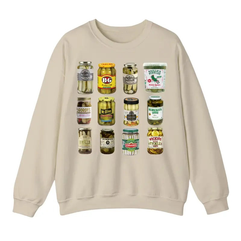 Vintage Canned Pickles Sweatshirt, Canning Season Shirt, Pickle Lovers Sweatshirt, For Men And Women, Trendy Shirt Hoodie