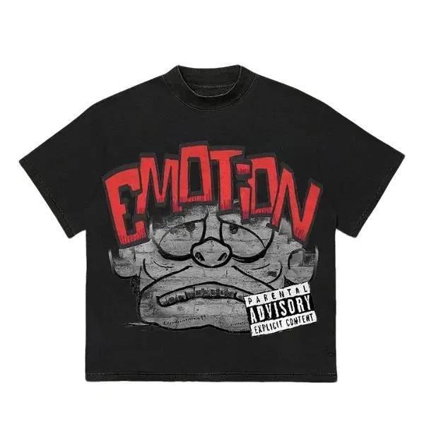 Vintage Cartoon Monster Emotion Graphic Cotton T-Shirtstyle{n002}2 T-Shirts, Hoodie, Sweatshirt | RetroVerseTees.com