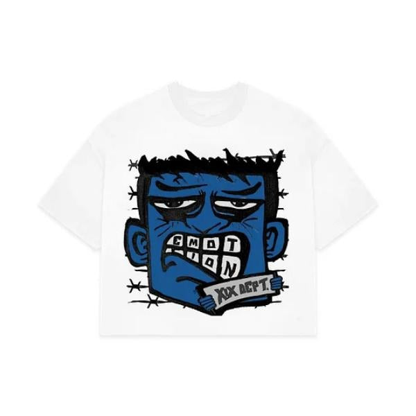 Vintage Cartoon Monster Graphic Cotton Cropped T-Shirt Hoodie, Sweatshirt | RetroVerseTees.com