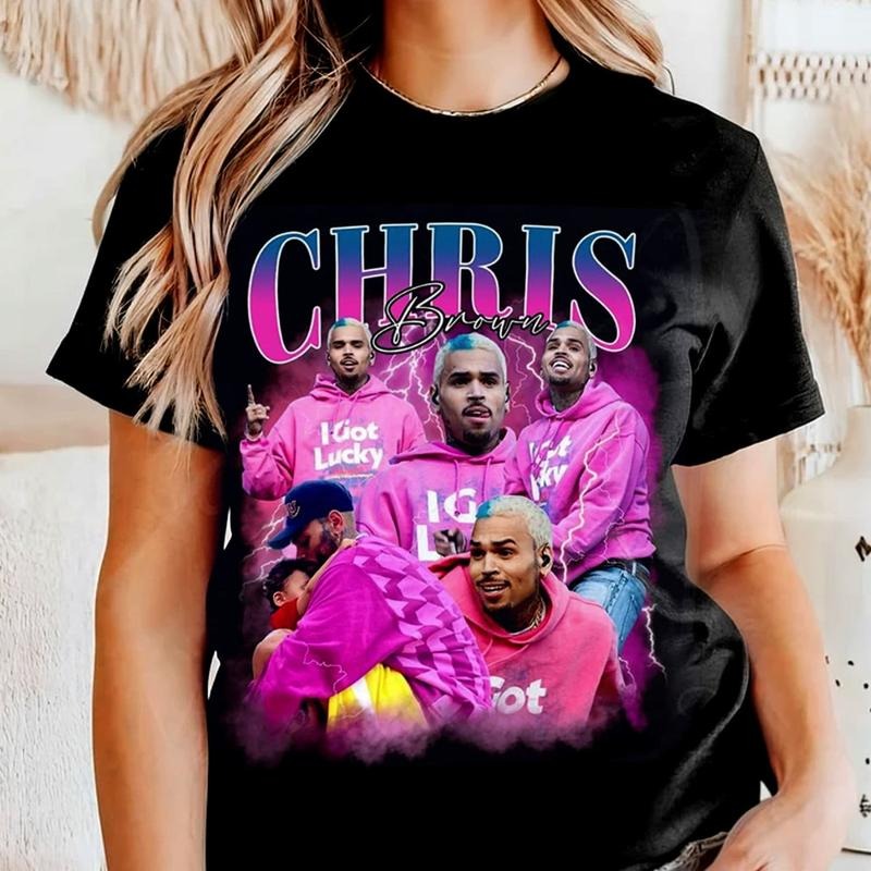 Vintage Ch.Ris Br.Own Bootleg T Shirt, Breezy Graphic Tee Shirt, Ch.Ris Br.Own Homage 90s Tee, Cb Concert Tee, Cb Fans...