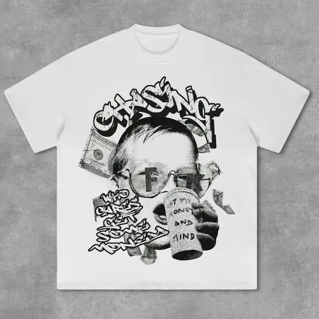 Vintage Chasing Money Graphic T-shirt Cotton Unisex TShirt, Crew Neck, Size S- 3XL, Menswear Top, Womenswear Top...