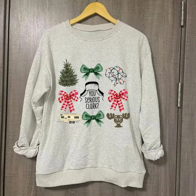 Vintage Christmas Coquette Bow Graphic Tee - Christmas Lights - Christian Christmas - Xmas - Cute Christmas Clothing -...