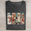 Vintage Christmas Graphic Tee - Santa Claus - Reindeer - Snowman - Christmas Gifts - Cute Winter Shirt - Christian...