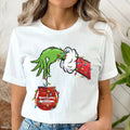 Vintage Christmas Shirt Grnnch Hand Holding Buzzballz Cranberry Blaster Funny Christmas Drinking Tshirt Hoodie, Sweatshirt