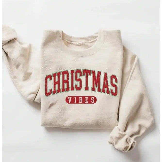 Vintage Christmas Vibe Sweatshirt, Women'WB shield Christmas Sweatshirt, Holiday Sweater, Cute Christmas Sweatshirt,...