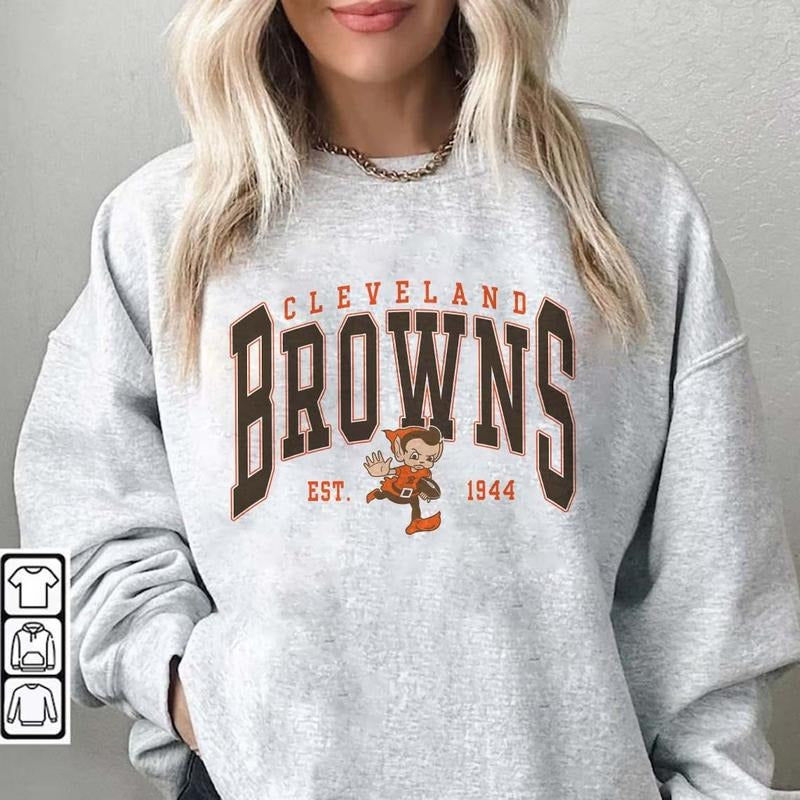 Vintage Cleveland Football Crewneck Sweatshirt, Brown Football SweatShirt T-Shirts, Hoodie | RetroVerseTees.com