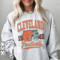 Vintage Cleveland Football Sweatshirt, Cleveland Football Crewneck, America Football Sweatshirt, Cleveland Crewneck,...