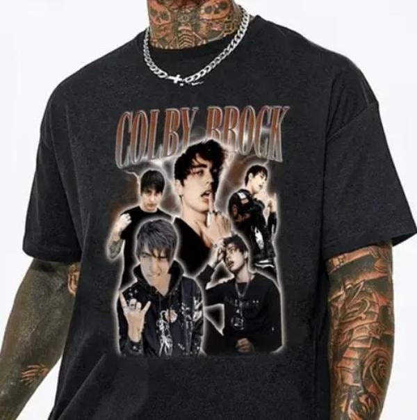 Vintage Colby Brock Shirt, Gift For Woman And Man Unisex T-Shirt Hoodie, Sweatshirt | RetroVerseTees.com