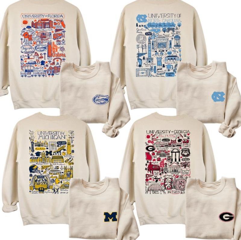Vintage College Football Basketball NCAA Sweatshirt, Sand Sweatshirt All Teams NCAA, Classic Sport Sweatshirt, Gifts For...