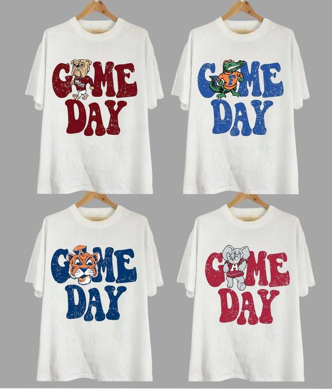 Vintage College Game Day All Teams NCAA Unisex T-shirt, Vintage T-shirt All Teams NCAA, Gifts For Sport. Classic Cotton...