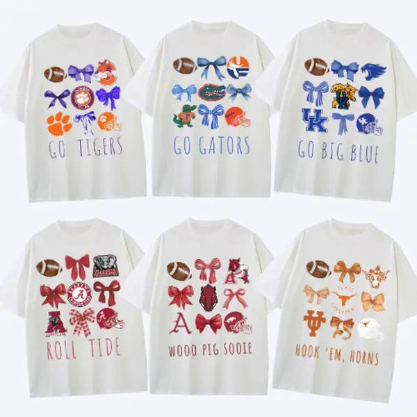 Vintage College Spiky hair fighters Bows Tshirt, Vintage Spiky hair fighters Team NCAA Spiky hair fighters Coquette...
