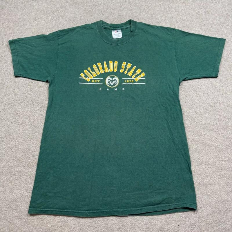 Vintage Colorado State Rams T Shirt Mens Green NCAA, Unisex T-shirt Sweatshirt Hoodie | RetroVerseTees.com