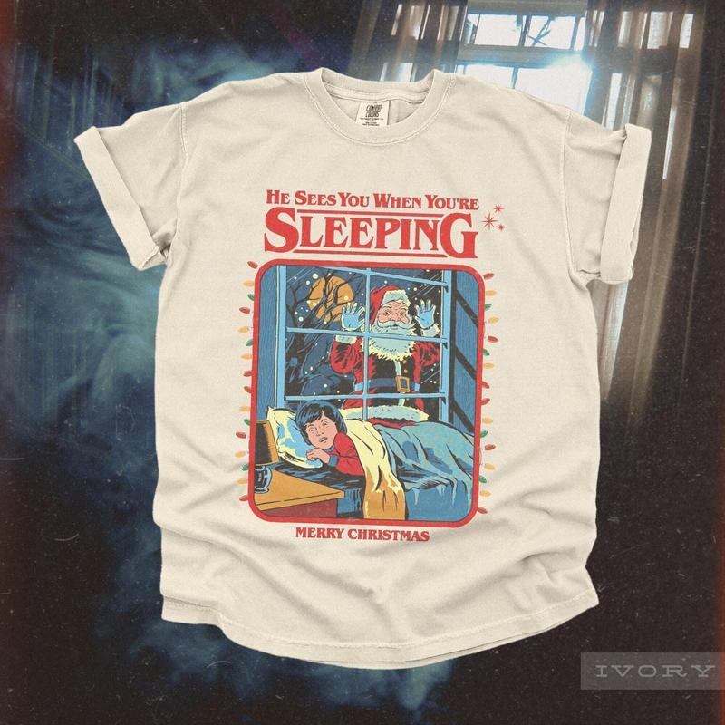 Vintage Creepy Santa Claus T-Shirt | Ugly Christmas Party Shirt, Funny Retro 90s Graphic TShirts, Trendy Y2K Meme Boho...