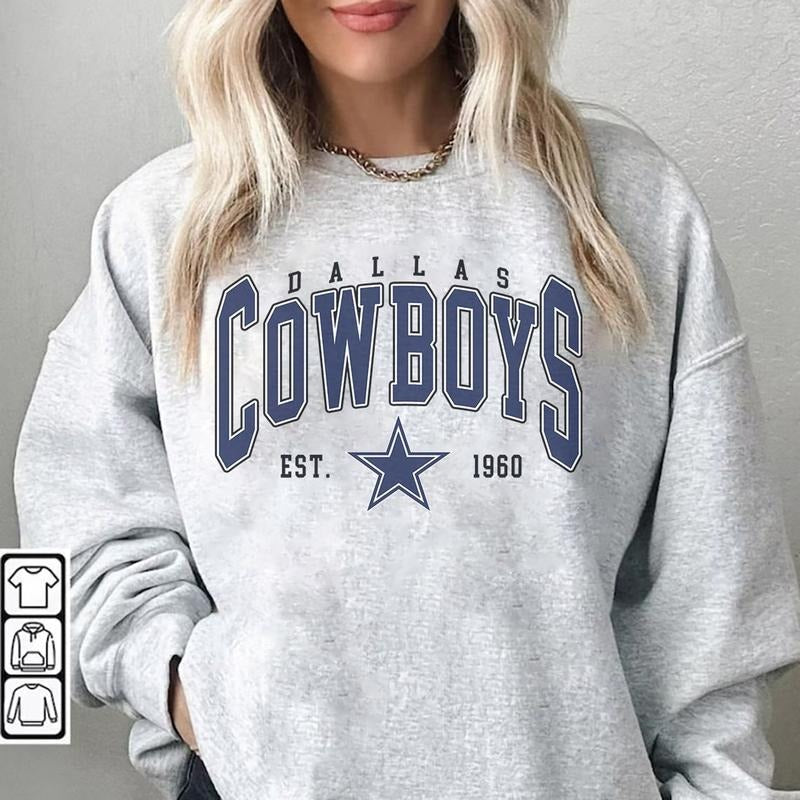 Vintage Dallas Cowboy Football Crewneck Sweatshirt T-Shirts, Hoodie | RetroVerseTees.com