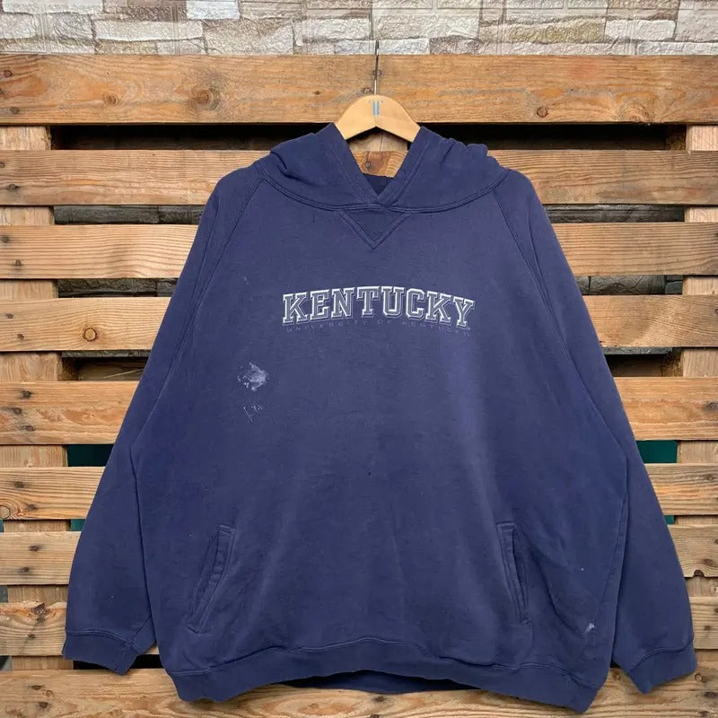 Vintage Distressed NCAA Kentucky Wildcats Hoodie Kentucky Pullover Hooded Kentucky Wildcats Logo Graphic Print Hoodies...