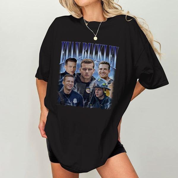 Vintage Evan Buckley | Evan Buckley Homage Shirt | 9-1-1 Movie Shirt Hoodie, Sweatshirt | RetroVerseTees.com