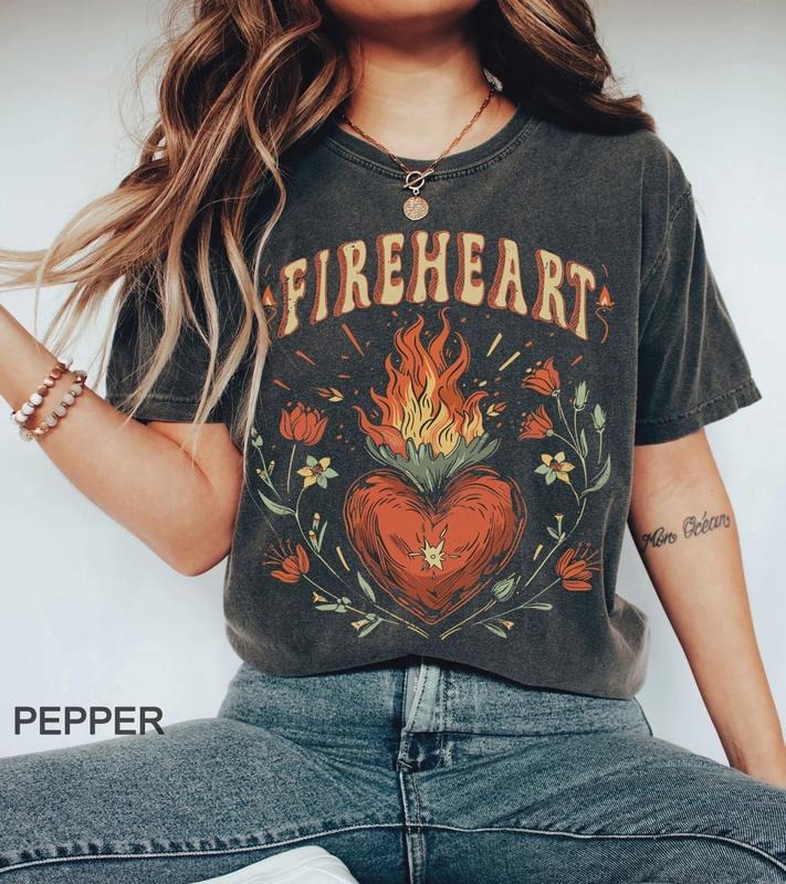 Vintage Fireheart Tee Shirt, Throne Of Glass Sweatshirt, You Do Not Yield Shirt, To Whatever End Shirt, SJM Quotes Tee,...