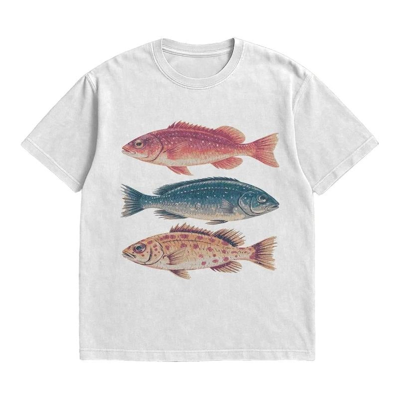 Vintage Fish Shirt Nature Lover Gift for Men Women Retro Fishing T-Shirt Outdoors Marine Biology Tee Hoodie, Sweatshirt